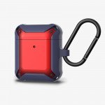 Wholesale Heavy Duty Shockproof Armor Hybrid Protective Case Cover for Apple Airpods 2 / 1 (Black Red)